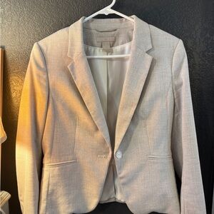 H&M Beige Textured Blazer
